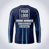 GPWD019 - Blue Streak Deep Water Signature Collection - Custom Work Shirt, Premium Sublimation