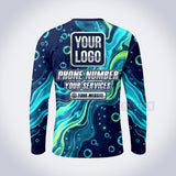 GPWD024 - Neon Liquid Deep Water Signature Collection - Custom Work Shirt, Premium Sublimation