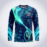GPWD024 - Neon Liquid Deep Water Signature Collection - Custom Work Shirt, Premium Sublimation