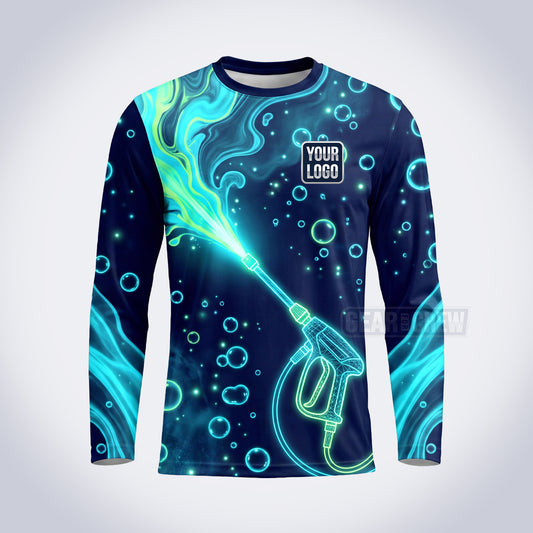 GPWD024 - Neon Liquid Deep Water Signature Collection - Custom Work Shirt, Premium Sublimation