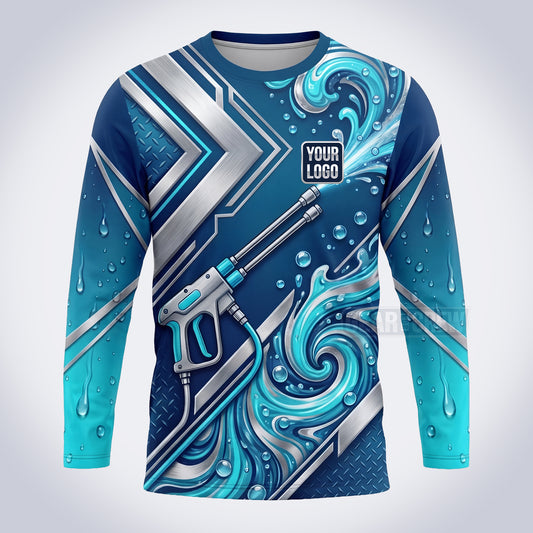 GPWE002 - Chevron Blast Explode Water Collection - Custom Work Shirt, Premium Sublimation