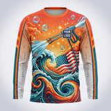 GPWE004 - Patriot Wash Explode Water Collection - Custom Work Shirt, Premium Sublimation