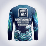GPWE009 - Shower Wave Explode Water Collection - Custom Work Shirt, Premium Sublimation