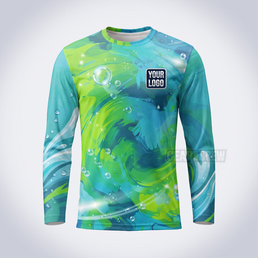 GPWE011 - Lime Surf Explode Water Collection - Custom Work Shirt, Premium Sublimation