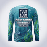 GPWE013 - Green Curl Explode Water Collection - Custom Work Shirt, Premium Sublimation