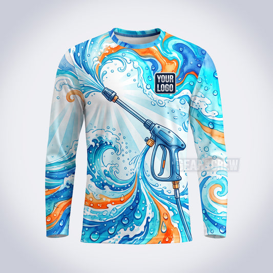 GPWE015 - Sunset Surf Explode Water Collection - Custom Work Shirt, Premium Sublimation