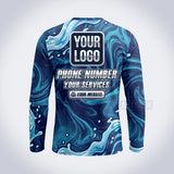 GPWE017 - Blue Blast Explode Water Collection - Custom Work Shirt, Premium Sublimation