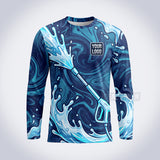 GPWE017 - Blue Blast Explode Water Collection - Custom Work Shirt, Premium Sublimation