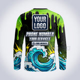 GPWM008 - Wave Rider Mascot Washer Collection - Custom Work Shirt, Premium Sublimation