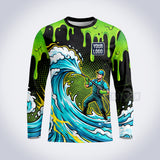 GPWM008 - Wave Rider Mascot Washer Collection - Custom Work Shirt, Premium Sublimation