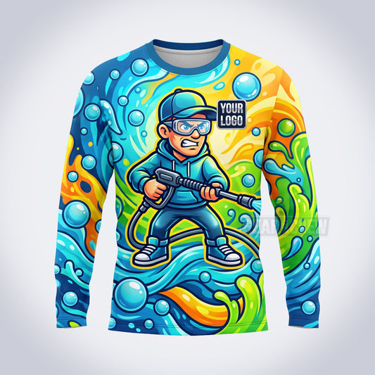 GPWM011 - Blast Master Mascot Washer Collection - Custom Work Shirt, Premium Sublimation