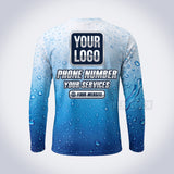 Rain Drops pressure washing custom work shirt - premium sublimation long sleeve