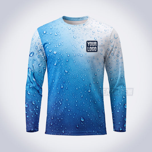 Rain Drops pressure washing custom work shirt - premium sublimation long sleeve