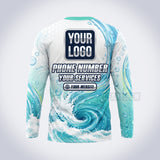 GPWN002 - Teal Crest Water Natural Collection - Custom Work Shirt, Premium Sublimation