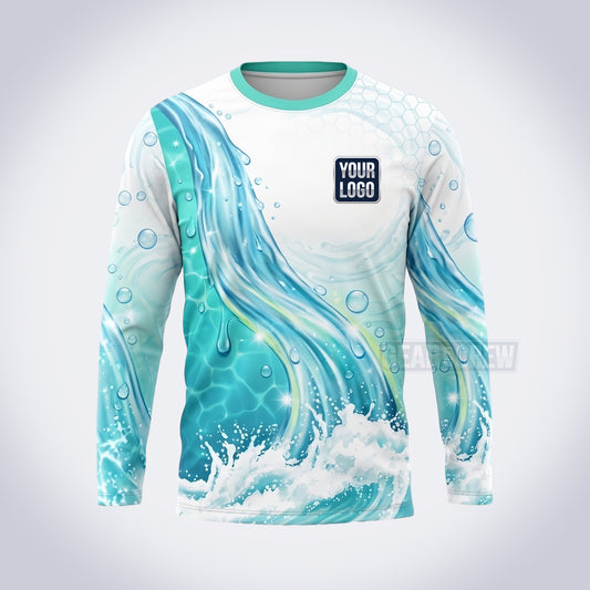 GPWN002 - Teal Crest Water Natural Collection - Custom Work Shirt, Premium Sublimation