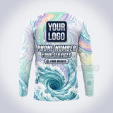 GPWN003 - Pastel Swirl Water Natural Collection - Custom Work Shirt, Premium Sublimation