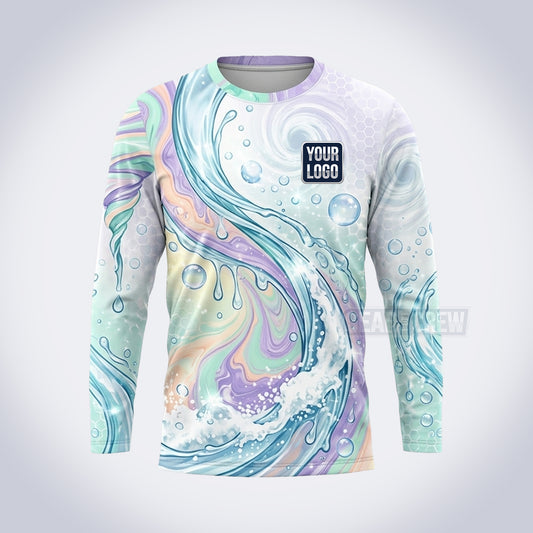 GPWN003 - Pastel Swirl Water Natural Collection - Custom Work Shirt, Premium Sublimation