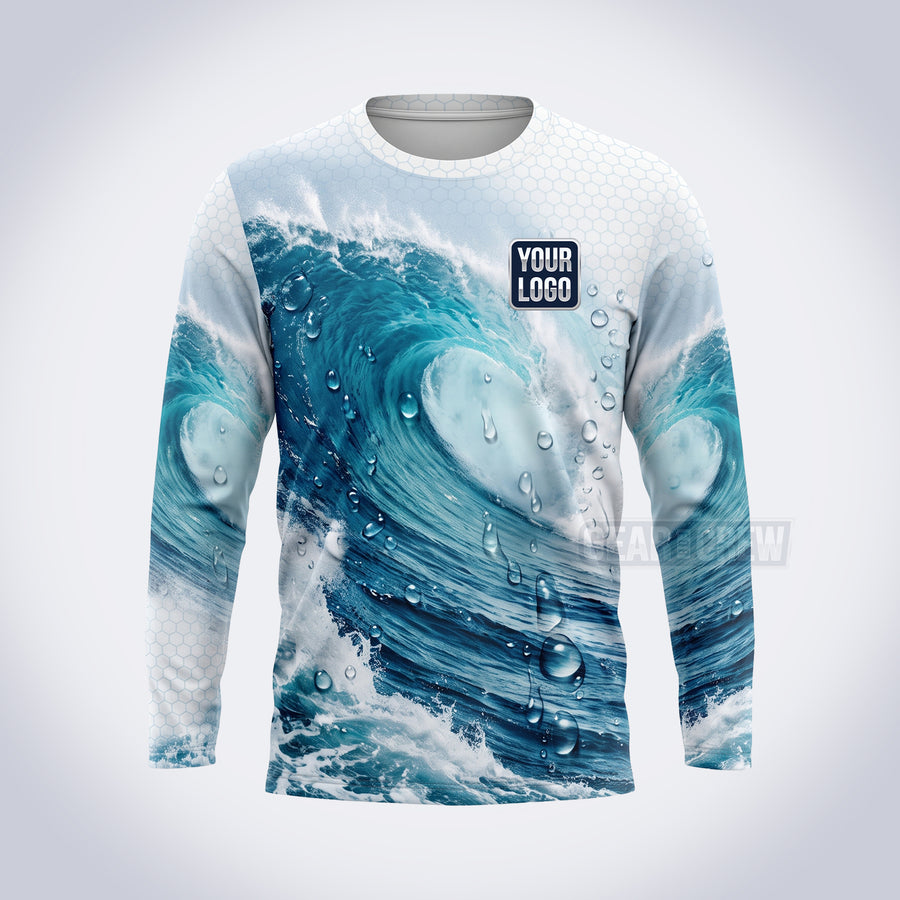 GPWN005 - Barrel Wave Water Natural Collection - Custom Work Shirt, Premium Sublimation