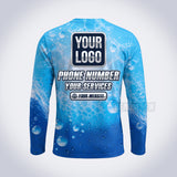 GPWN006 - Bubble Splash Water Natural Collection - Custom Work Shirt, Premium Sublimation