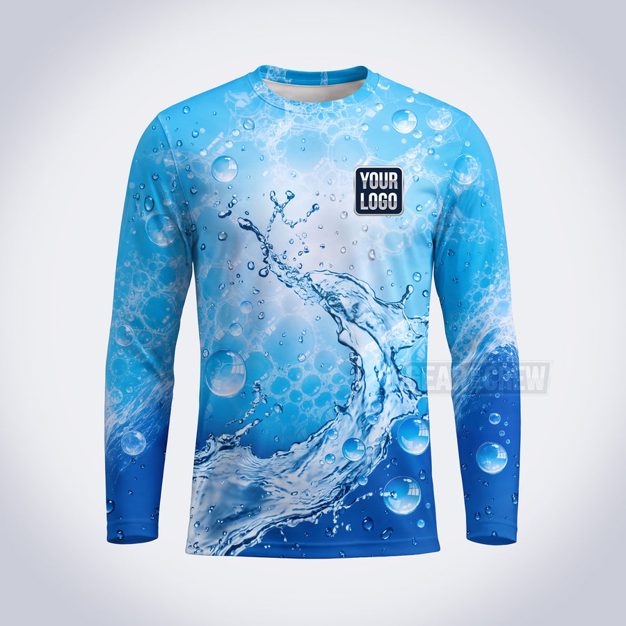 GPWN006 - Bubble Splash Water Natural Collection - Custom Work Shirt, Premium Sublimation