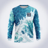 GPWN009 - Ocean Crash Water Natural Collection - Custom Work Shirt, Premium Sublimation