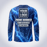 GPWN010 - Storm Bolt Water Natural Collection - Custom Work Shirt, Premium Sublimation