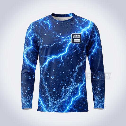 GPWN010 - Storm Bolt Water Natural Collection - Custom Work Shirt, Premium Sublimation