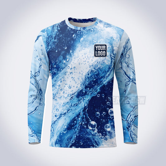 GPWN011 - Blue Cascade Water Natural Collection - Custom Work Shirt, Premium Sublimation