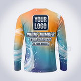 GPWN014 - Sunset Swirl Water Natural Collection - Custom Work Shirt, Premium Sublimation