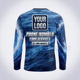 GPWN016 - Night Wave Water Natural Collection - Custom Work Shirt, Premium Sublimation