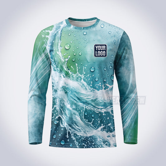 GPWN017 - Green Surge Water Natural Collection - Custom Work Shirt, Premium Sublimation