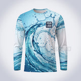 GPWN019 - Curl Wave Water Natural Collection - Custom Work Shirt, Premium Sublimation