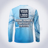GPWN020 - Blue Vortex Water Natural Collection - Custom Work Shirt, Premium Sublimation