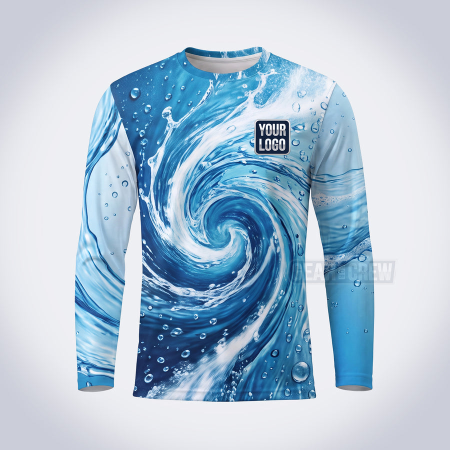 GPWN020 - Blue Vortex Water Natural Collection - Custom Work Shirt, Premium Sublimation