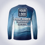 GPWN024 - Calm Wave Water Natural Collection - Custom Work Shirt, Premium Sublimation