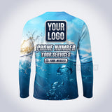 GPWN029 - Ocean Sky Water Natural Collection - Custom Work Shirt, Premium Sublimation