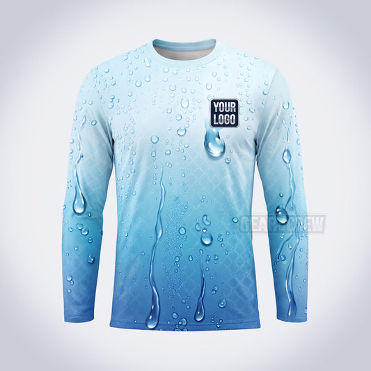 GPWN034 - Frost Drip Water Natural Collection - Custom Work Shirt, Premium Sublimation