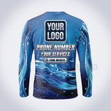 GPWN035 - Wave Rush Water Natural Collection - Custom Work Shirt, Premium Sublimation