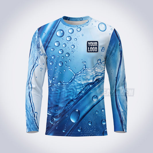 GPWN036 - Liquid Marble Water Natural Collection - Custom Work Shirt, Premium Sublimation