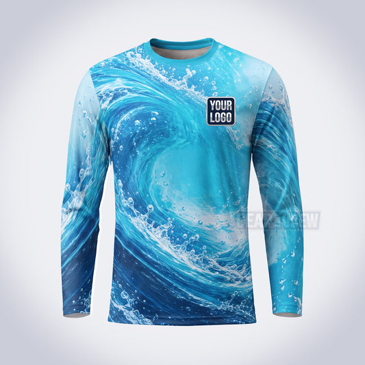 GPWN037 - Tube Wave Water Natural Collection - Custom Work Shirt, Premium Sublimation