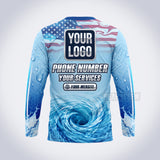 GPWP002 - Liberty Splash USA Patriot Water Collection - Custom Work Shirt, Premium Sublimation