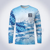 GPWP004 - Sky Flag USA Patriot Water Collection - Custom Work Shirt, Premium Sublimation