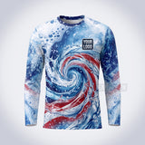 GPWP007 - Flag Whirl USA Patriot Water Collection - Custom Work Shirt, Premium Sublimation