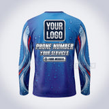 GPWP011 - Ribbon Flow USA Patriot Water Collection - Custom Work Shirt, Premium Sublimation