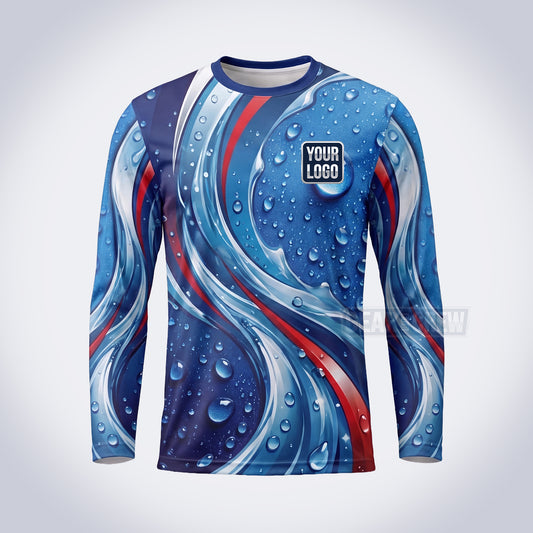 GPWP011 - Ribbon Flow USA Patriot Water Collection - Custom Work Shirt, Premium Sublimation