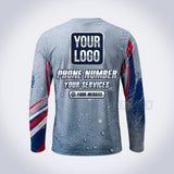 GPWP012 - Steel Stripes USA Patriot Water Collection - Custom Work Shirt, Premium Sublimation