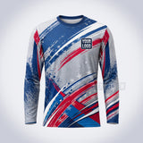 GPWP013 - Bold Stripes USA Patriot Water Collection - Custom Work Shirt, Premium Sublimation