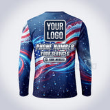 GPWP016 - Glow Surface USA Patriot Water Collection - Custom Work Shirt, Premium Sublimation