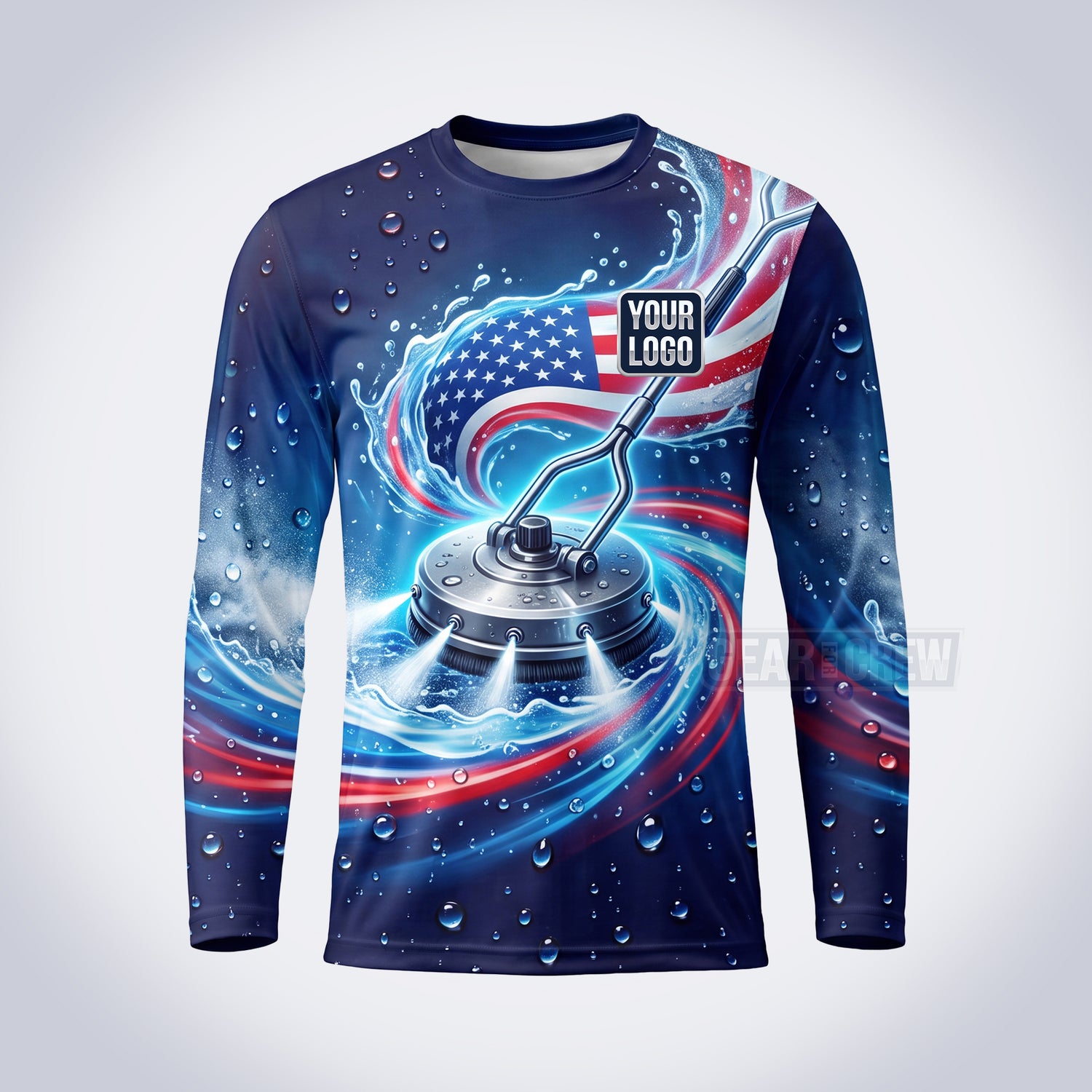 GPWP016 - Glow Surface USA Patriot Water Collection - Custom Work Shirt, Premium Sublimation