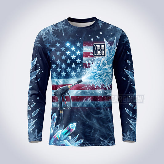 GPWP017 - Frost Blast USA Patriot Water Collection - Custom Work Shirt, Premium Sublimation
